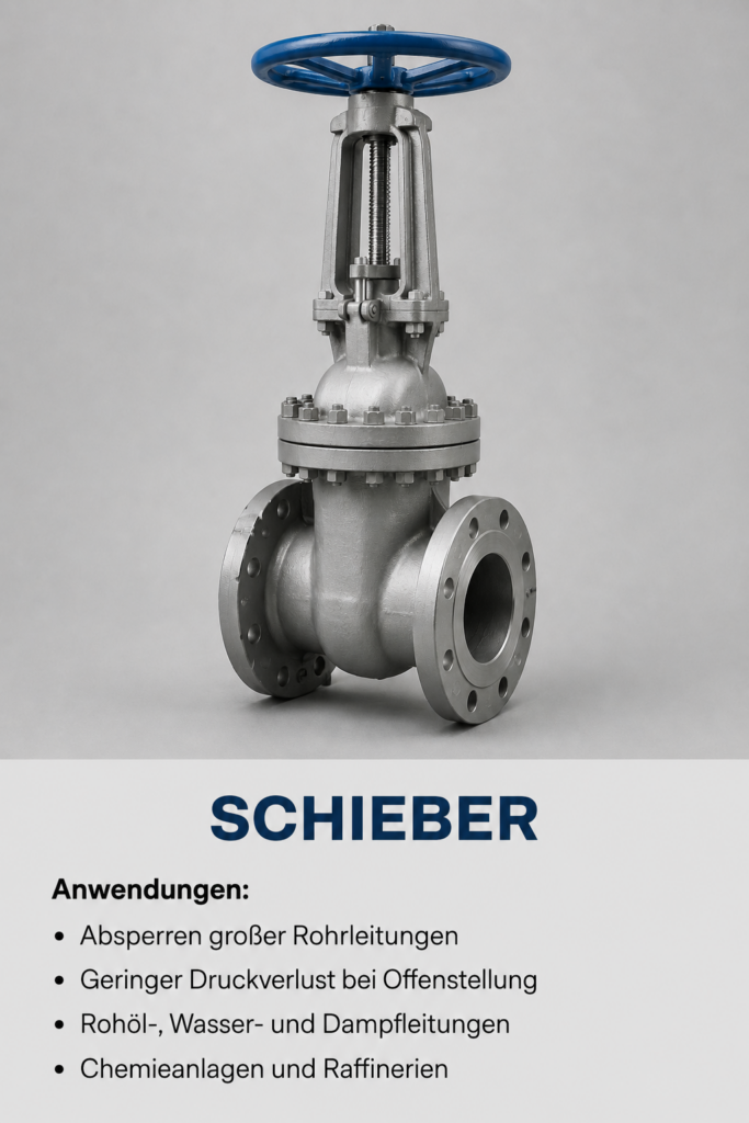schieber mit anwendungshinweisen